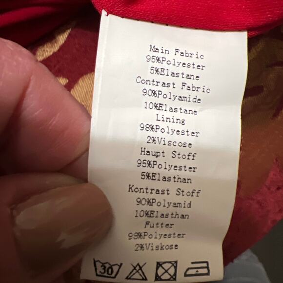 Grace Karin Contrast Fabric Sweetheart Neck Party Dress Red Size 2XL - Picture 11 of 12